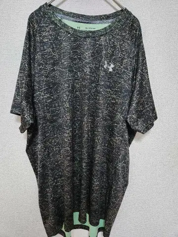 Under Armour HeatGear 2XL 티셔츠 블랙/그린