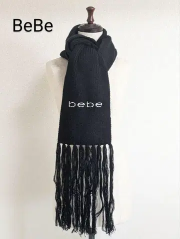 BeBe/베베/롱 머플러/블랙