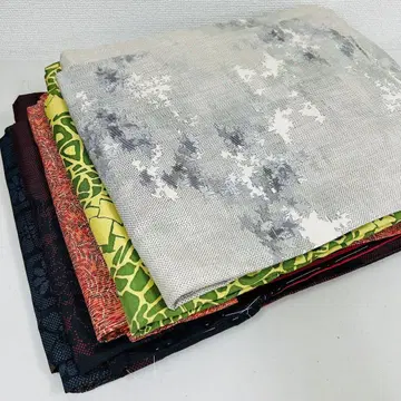 오시마 명주 기모노 순수 실크 5벌 묶음 판매 리메이크 재료 S-1185