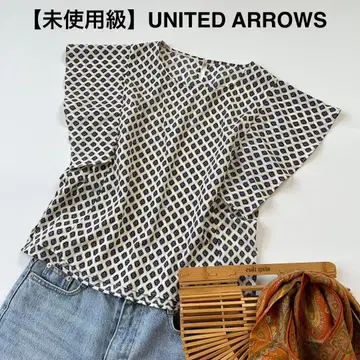 UNITEDARROWS 유나이티드 애로우즈 기하학 패턴 에스닉 블라우스