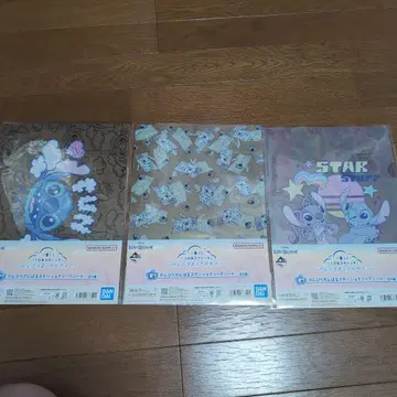 릴로 & 스티치 제일복권 문구 모듬 3종 세트 + 부채 1개