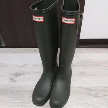 HUNTER 올리브 그린 롱 부츠 39 신상품