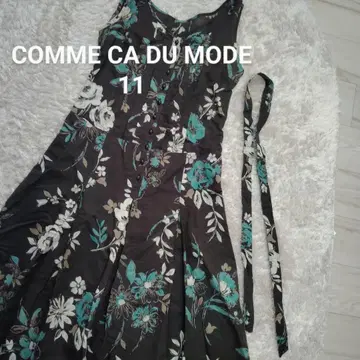 COMME CA DU MODE 면 린넨 슬리브리스 꽃무늬 원피스 11호