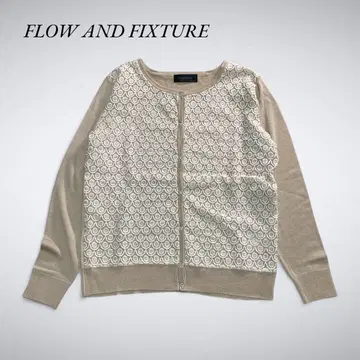 Z10-002 FLOW AND FIXTURE 자수 가디건 LL 베이지