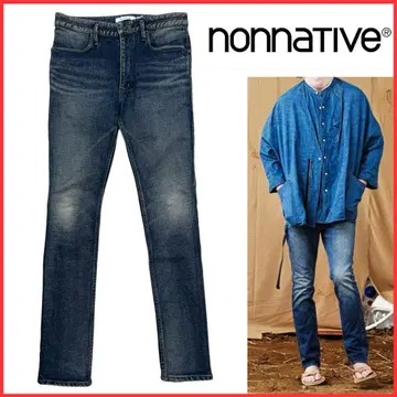 nonnative 워시 가공 스트레치 슬림 데님 팬츠 0