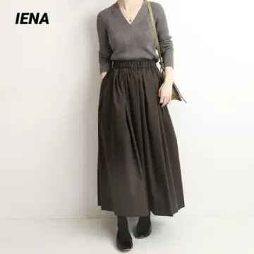 IENA 카르제 스트레치 랜덤 턱 스커트