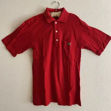CHEMISE LACOSTE 빨간색 반팔 피케 셔츠