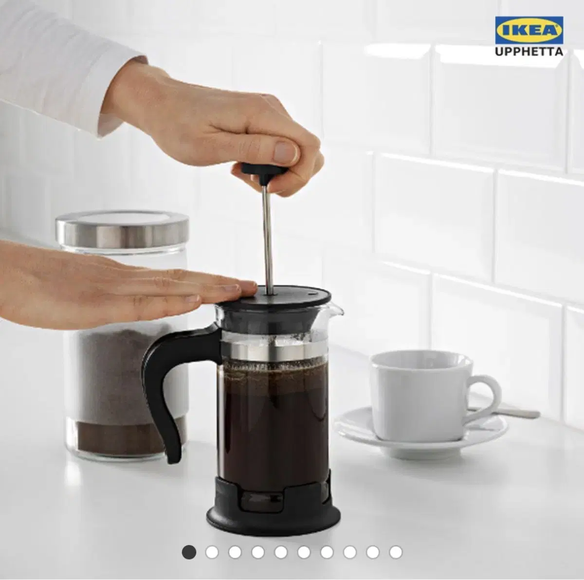 Ikea Coffee Press Coffee Maker French Press UPPHETA 0.4L Black