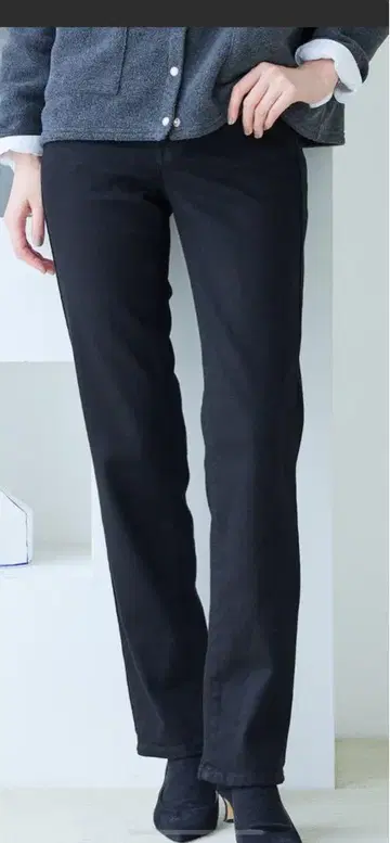 SOMETHING 엘사 스탠다드 스트레이트 데님 블랙 27