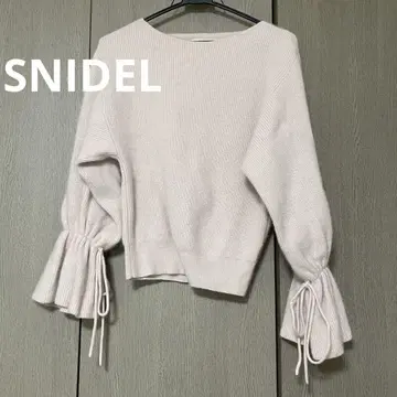 SNIDEL 니트 소매 리본 프리 사이즈 스나이델