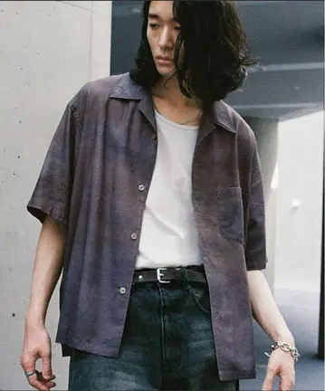ABSTRACT ART GRAPHIC H/S SHIRT M 사이즈 WYM