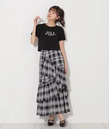 시어 랜덤 체크 플리츠 스커트 JILL by JILL STUART