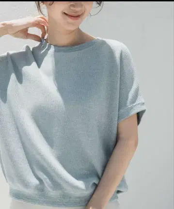 택 포함 새상품 어반 리서치 도어스 턱 플라이 프렌치 티셔츠 블루