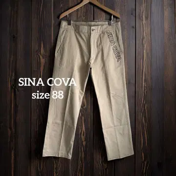 SINA COVA 시나코바 자수 로고 치노 팬츠 밝은 베이지