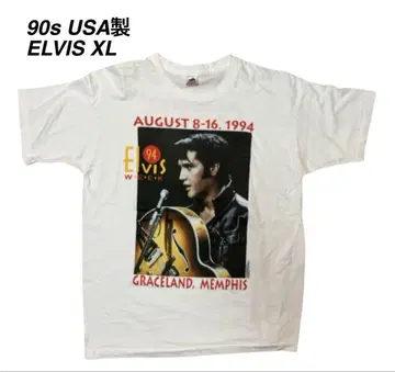 90년대 USA제 ELVIS 엘비스 빈티지 티셔츠 그레이스랜드 XL