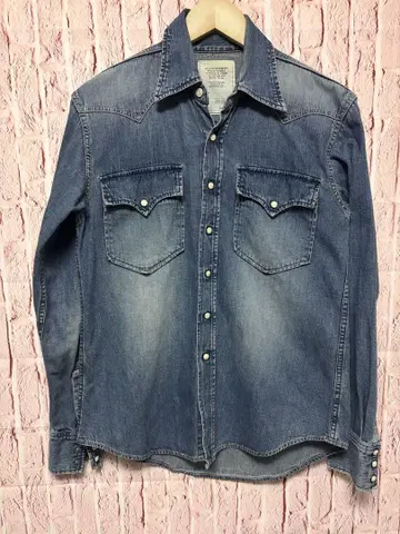 FOB 공장 F3152 데님 웨스턴 셔츠