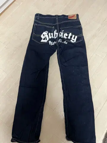 Subcety 서브세티 다크 블루 스트레이트 청바지