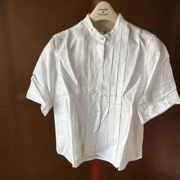 마가렛 호웰 린넨 반팔 블라우스 화이트