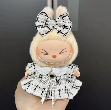 labubu 라부부 봉제 인형 의상 2개 세트 화이트
