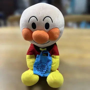 호빵맨 봉제 인형 약 30cm 백 포함