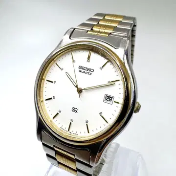 작동 새상품급 SEIKO 세이코 손목시계 5Y22 작동 골드 콤비