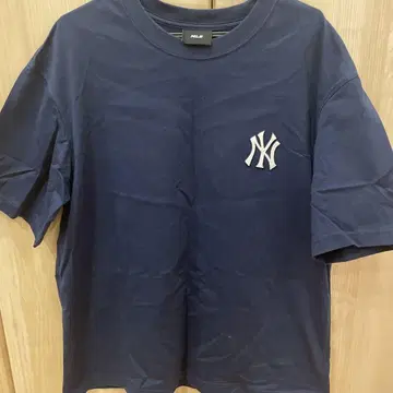 MLB 데님 라이크 모노그램 빅 랙 오버 핏 반팔 티셔츠 NY