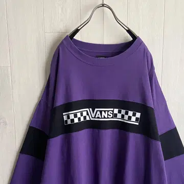 VANS 반스 프린트 로고 긴팔 티셔츠 롱T L