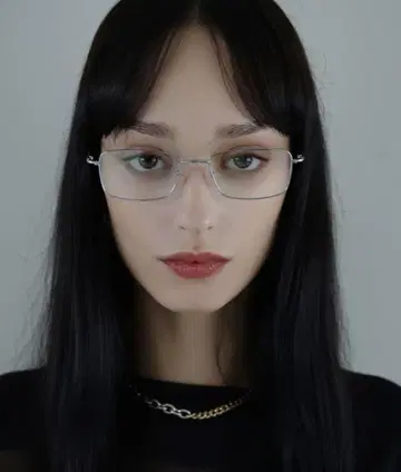 NUEF 실버 메탈 프레임 안경