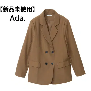 미사용 새상품 Ada. 아다 테일러드 자켓 더블 버튼 브라운