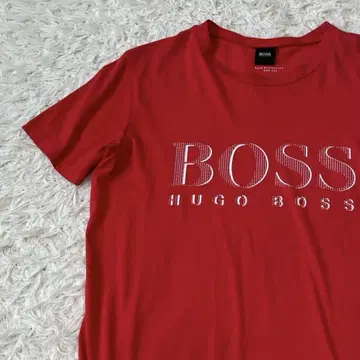 BOSS 휴고보스 로고 티셔츠 레드