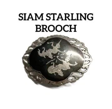 SIAM STARLING 실버 브로치 빈티지