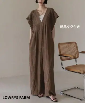 새상품 로리즈팜 요류 셔링 살로펫 올인원