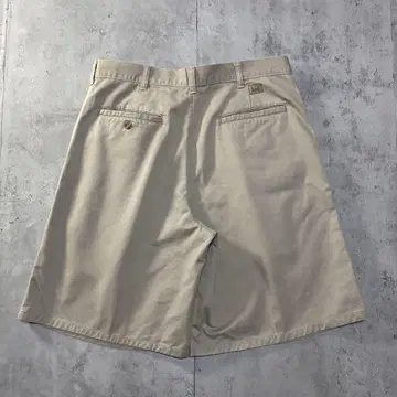 구제 의류 Lee 하프 팬츠 치노 2턱 와이드 패치 로고 베이지 L