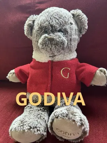 GODIVA 곰 봉제 인형 G 자수 장식