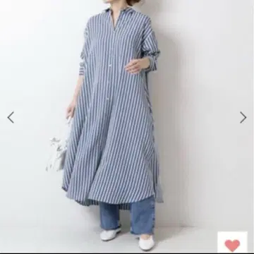 심플리티에/스트라이프 셔츠 원피스