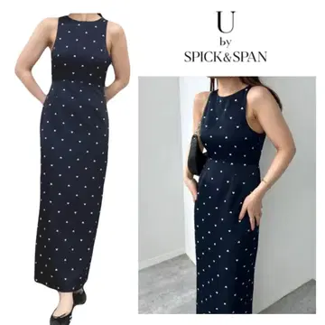 새상품급 U by SPICK&SPAN 스픽 앤 스팬 원피스 하트 무늬