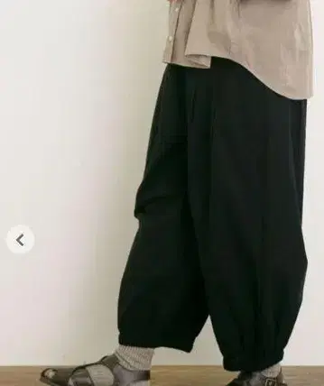 SM2 새상품 면린넨 평직 허리 절개 개더 벌룬 팬츠