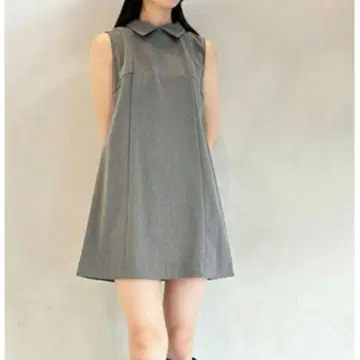 컬러 미니 원피스 S 그레이