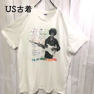 US 구제 티셔츠 지미 헨드릭스 지미 헨 뮤직 티셔츠 음악