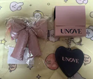 UNOVE 아노브 팝업 혜택 하트 브러쉬 키링 리본
