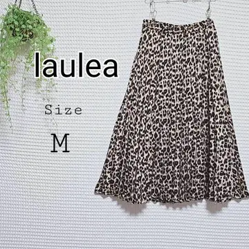laulea 레오파드 무늬 애니멀 무늬 플리츠 스커트 M