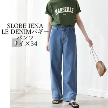 SLOBE IENA LE DENIM 배기 팬츠 데님 팬츠 34 블루