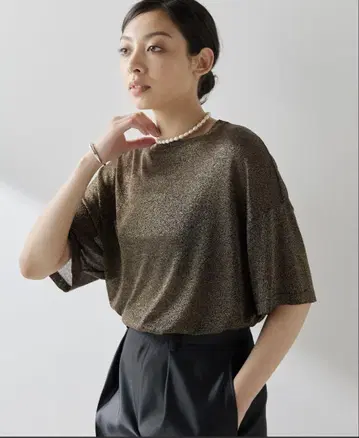 Whim Gazette 윔 가젯 라메 니트 티셔츠