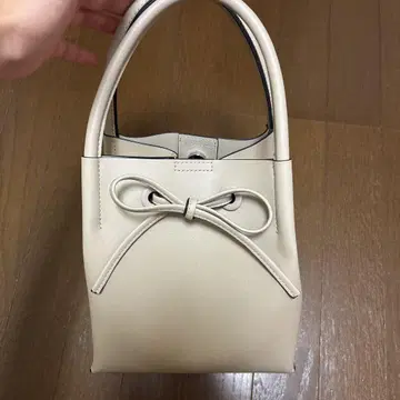 FRAY ID 리본 핸드백 그레이