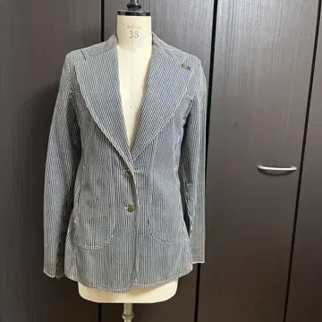 레어 Lee 스트라이프 테일러드 자켓 빈티지 여성용
