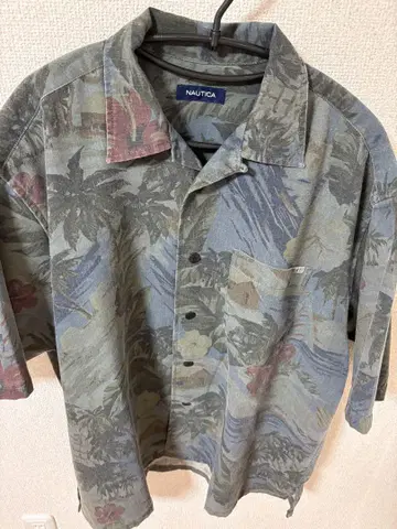 NAUTICA 하와이안 프린트 반팔 셔츠
