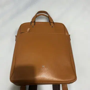 브라운 가죽 비즈니스 백팩