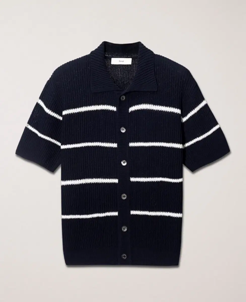 던스트 SHAKER STITCH 카라 가디건 네이비