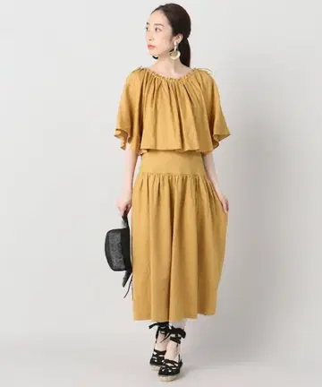 일본제 [IENA] 린넨 개더 블라우스 SIZE36