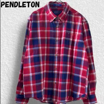 새상품급 PENDLETON 체크 셔츠 M 코튼 100 아메카지 구제 의류